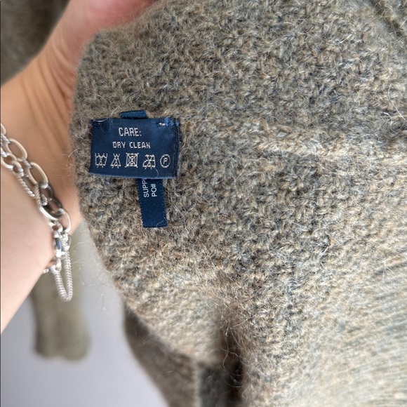 Ralph Lauren Olive Green Shawl-Collar Cardigan size M no flaws - Picture 6 of 7